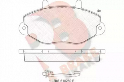 R BRAKE rb0897203 -  Комплект тормозных колодок, дисковый тормоз